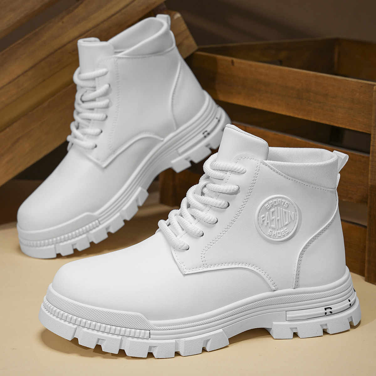 Men'S Shoes Hiking - メンズファッション オールシーズン対応 ホワイト バイクブーツ 秋冬 アウトドア