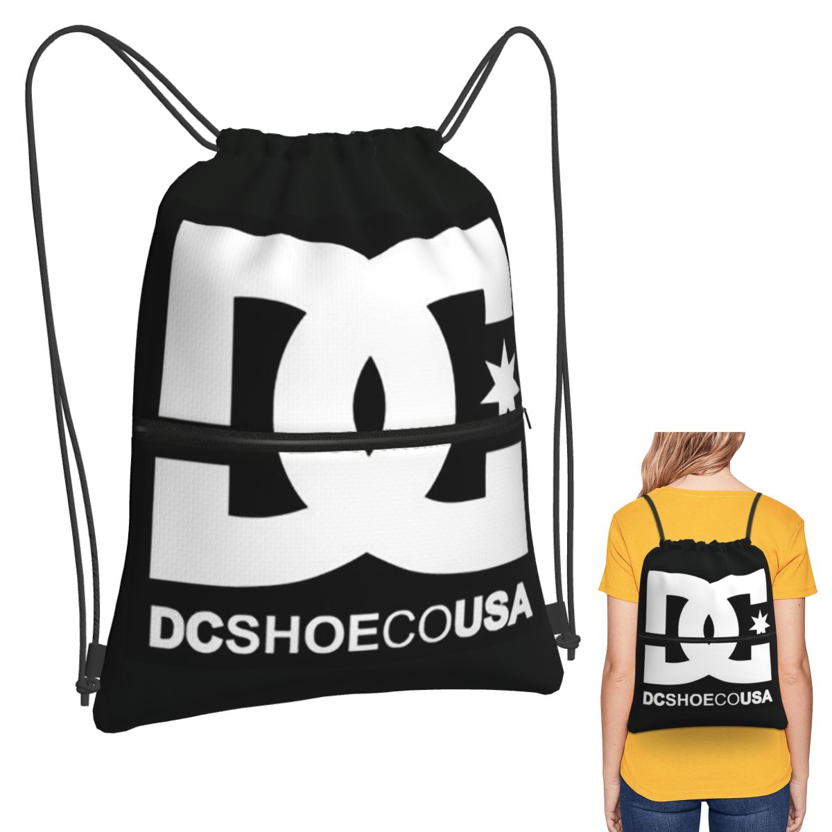 Men'S Shoes Dc - DC Shoe Co バックパック ポータブル巾着バンドルポケット収納バッグ ブックバッグ