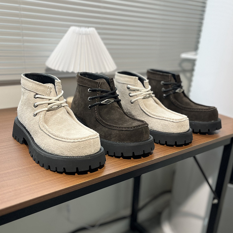 Men'S Shoes Quality Brands - ウエスタンブーツマンプラットフォームアンクルブーツデザインシューズブランド高品質オートバイブーツカジュアルアウトドアボタスパラオンブレ2026