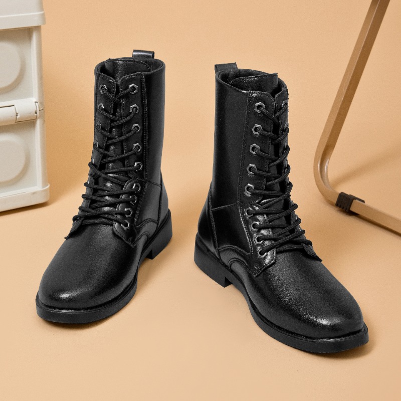 Men'S Shoes Hiking - MAIJIAKA ハイトップレザーブーツ屋外戦術戦闘ブーツメンズセキュリティブーツアンチスリップハイキングブーツ狩猟安全靴