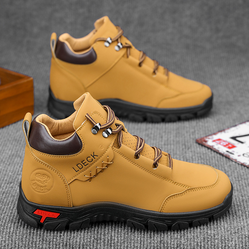 Men'S Shoes Hiking - 男性ヴィンテージ大型サイズ 48 ハイアンクルブーツ手作りオールシーズン快適な作業靴アウトドア男性ハイキングオフィスカジュアルスニーカー