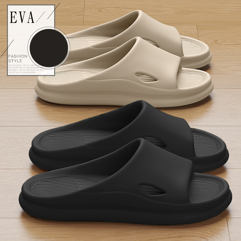 Men'S Shoes Slip On - 静音サマースリッパ 通気性抜群 バスルームサンダル 防臭 滑り止め 室内/屋外兼用スライド
