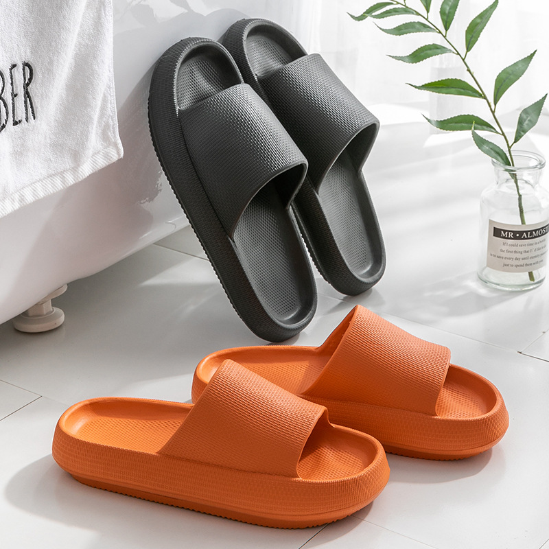 Men'S Shoes Slip On - クラウドクッションスリッパ 女性&男性用 - 超ソフトサマーハウススライド、厚いソールの滑り止めバスルームサンダル、屋内/屋外用