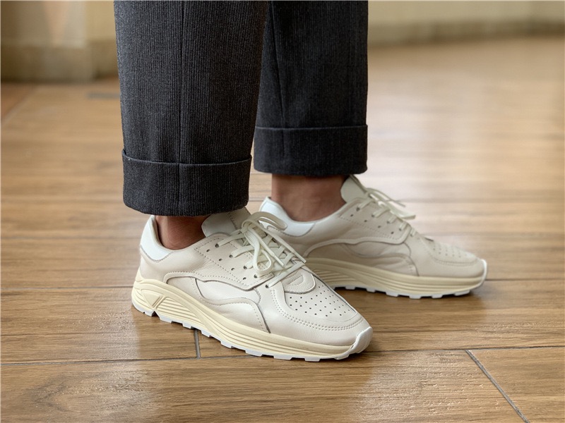 Men'S Shoes Hugo Boss - ラウンドトゥ レースアップ カジュアル ホワイト 厚底 メンズ