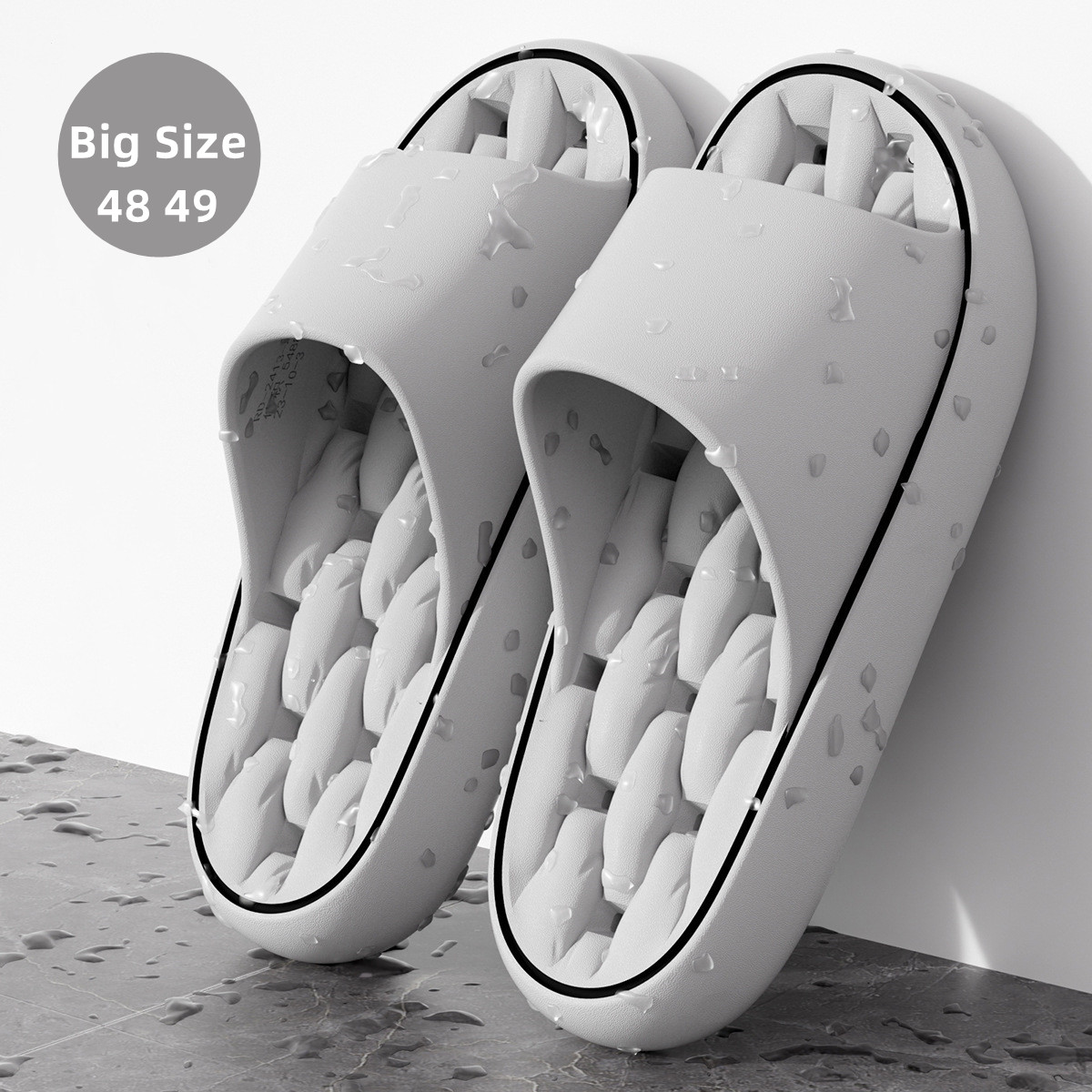 Men'S Shoes With Platform - ビッグサイズ 48 49 バスルームスリッパ 漏れにくい 速乾性