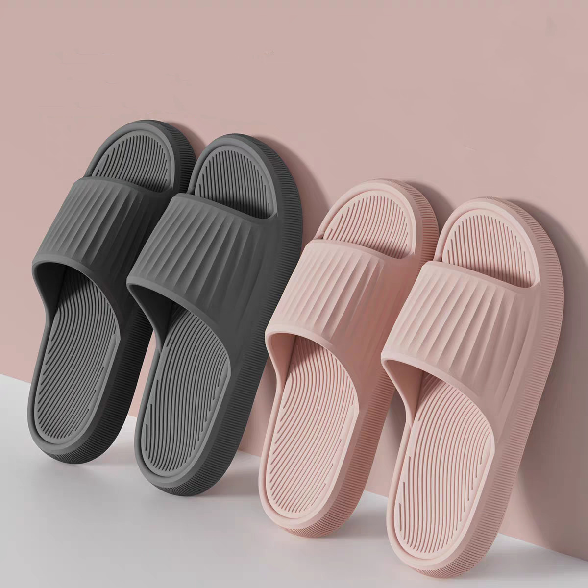 Men'S Shoes With Platform - 女性用サマーサンダル、滑り止めEVAソフトソールシャワースリッパ、男性用厚底プラットフォームスライド、カップル用ホーム簡潔ファッションバスルームスリッパ