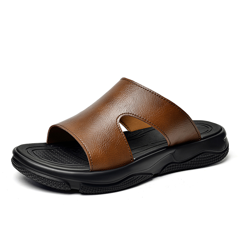 メンズレザースライドサンダル滑り止め厚底カジュアルスリッパ夏 - Men'S Shoes Hugo Boss のレビューと価格