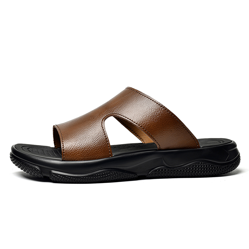 メンズレザースライドサンダル滑り止め厚底カジュアルスリッパ夏 - Men'S Shoes Hugo Boss のレビューと価格