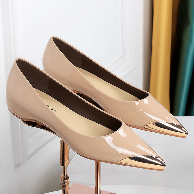 BIGTREE 靴ローヒールの女性の靴パテントレザーウェッジ - Men'S Shoes Slip On のレビューと価格