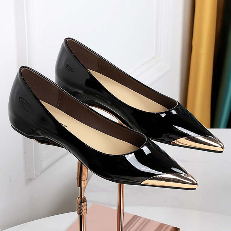 BIGTREE 靴ローヒールの女性の靴パテントレザーウェッジ - Men'S Shoes Slip On のレビューと価格