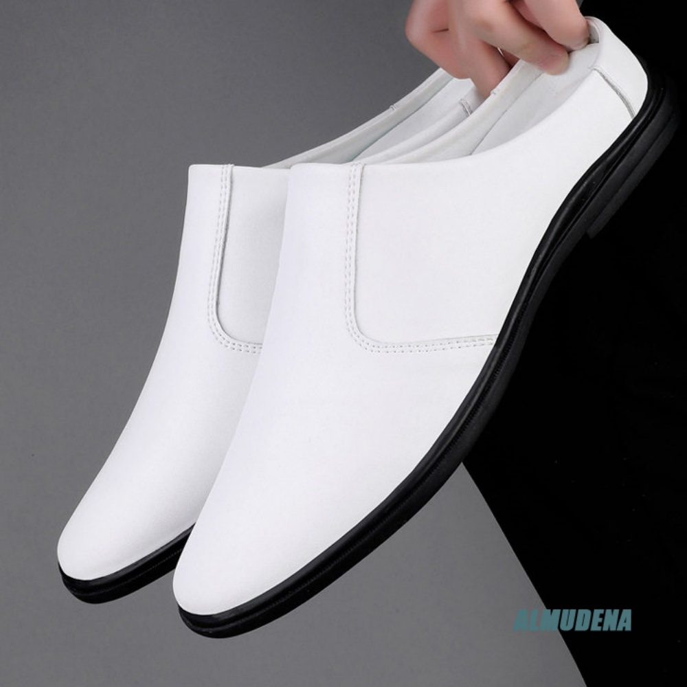 ミニマリストメンズビジネスハーフスリッパ、バックレススリップ - Men'S Shoes Black And White のレビューと価格