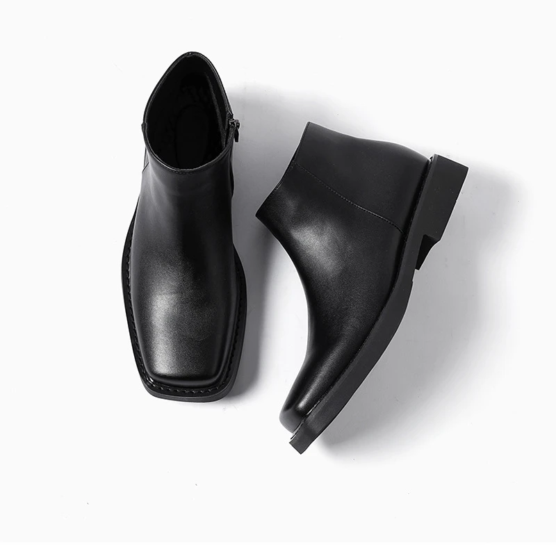 黒の新ファッション男性カジュアル革靴秋冬ドレスアンクルブーツ - Men'S Shoes Hugo Boss のレビューと価格