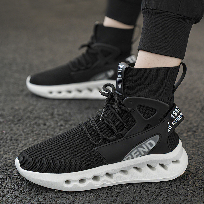 トレンドメンズハイカットソックスシューズ通気性メッシュ厚底ト - Men Shoes Running のレビューと価格