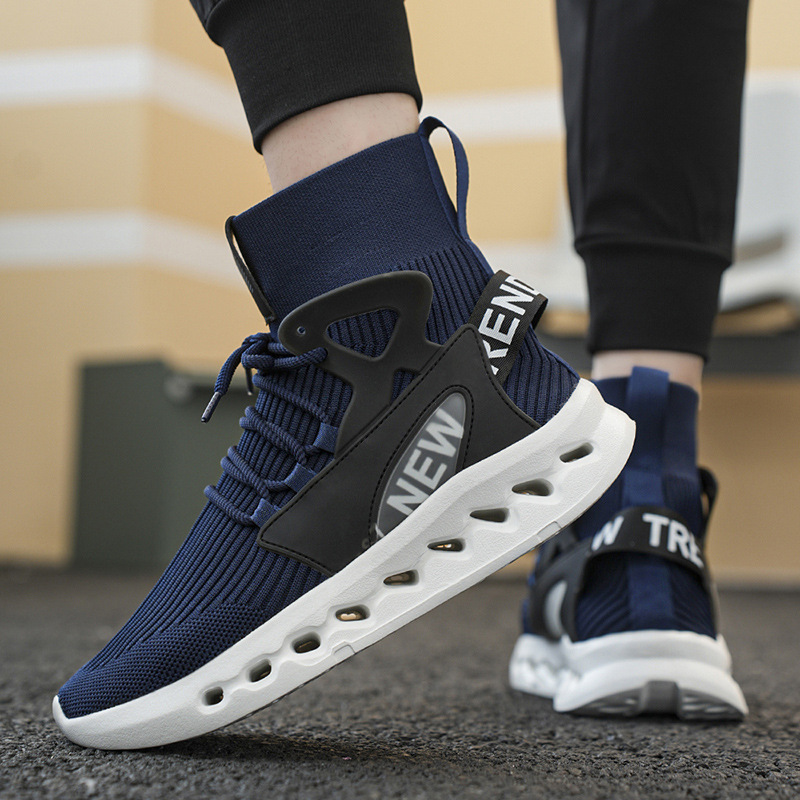 トレンドメンズハイカットソックスシューズ通気性メッシュ厚底ト - Men Shoes Running のレビューと価格