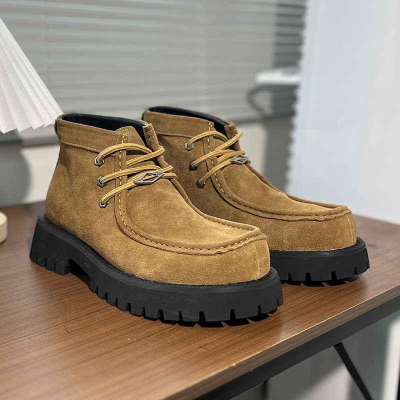 ウエスタンブーツマンプラットフォームアンクルブーツデザインシ - Men'S Shoes Quality Brands のレビューと価格