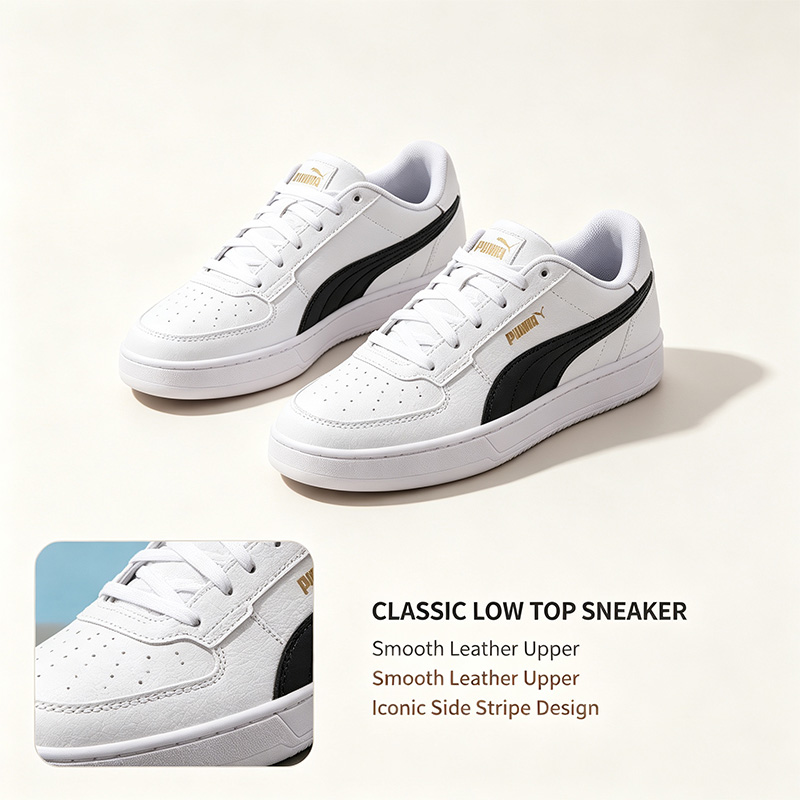 プーマ男性白黒ロートップスニーカークラシックレトロレザースケ - Men'S Shoes Puma Sneakers のレビューと価格