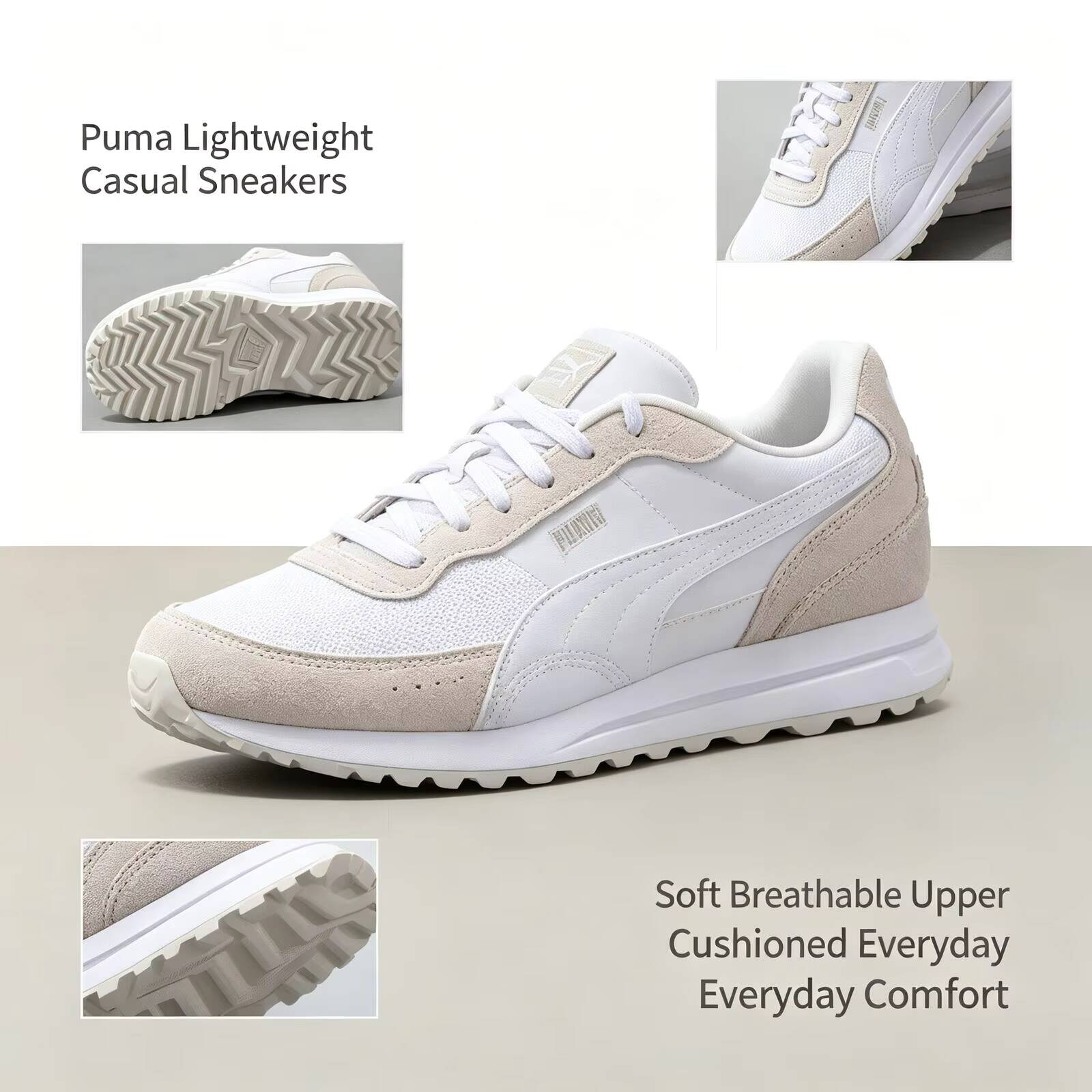 新しいホットプーマホワイト軽量ランニングシューズメッシュアッ - Men'S Shoes Puma Sneakers のレビューと価格