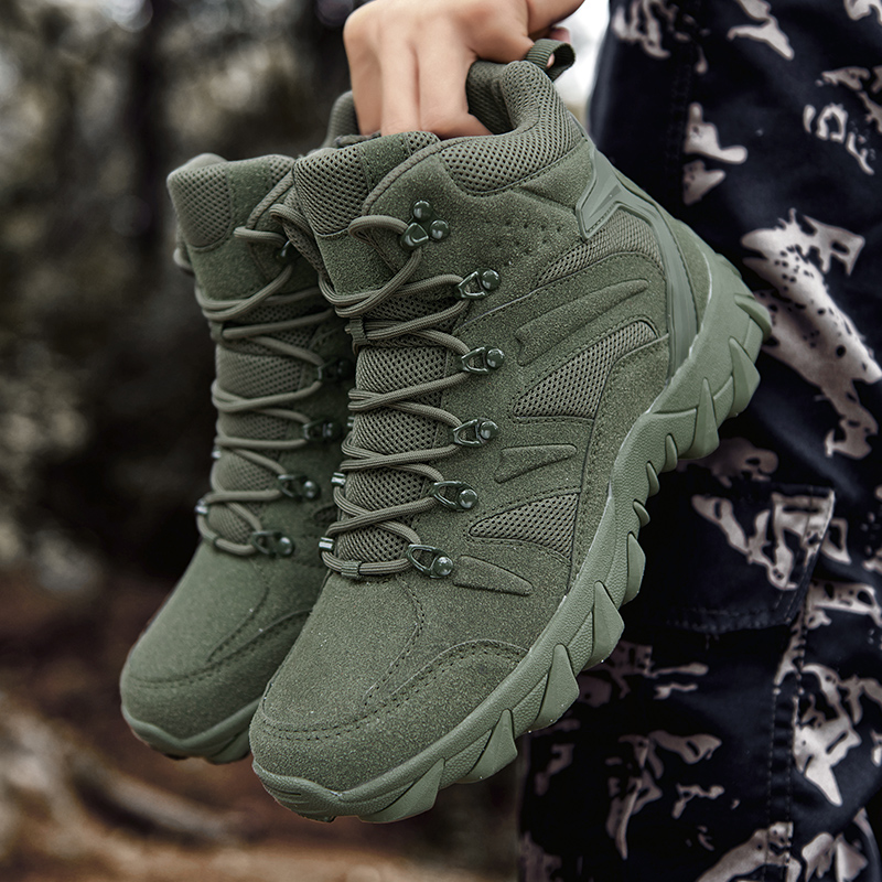 砂漠戦闘訓練ブーツ男性屋外キャンプ耐摩耗性迅速対応ハイキング - Men'S Shoes Hiking のレビューと価格