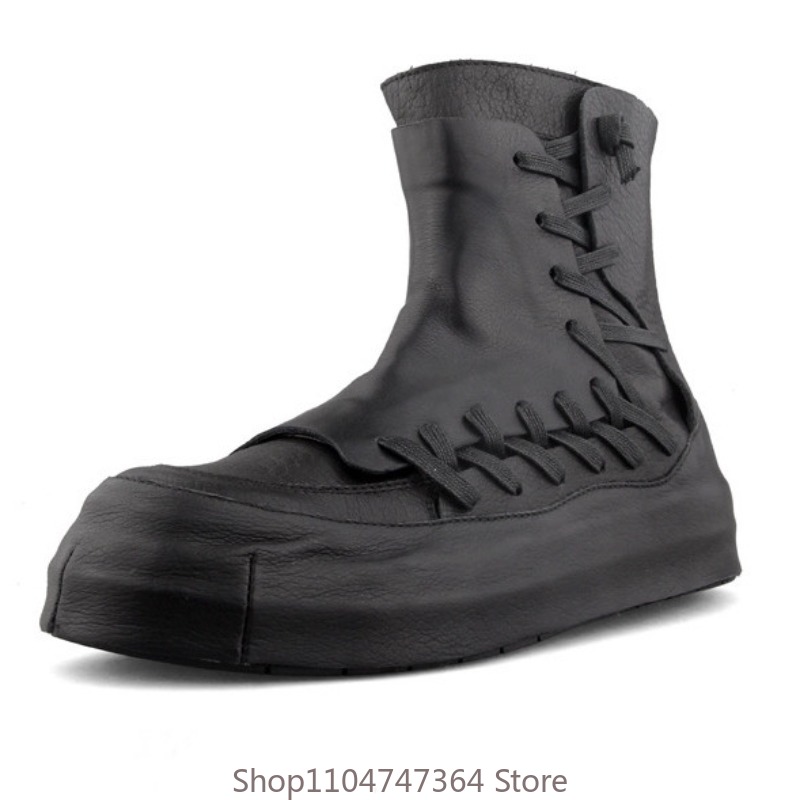 レトロなデザイン本革カジュアルアンクルブーツメンズ厚底プラッ - Men'S Shoes Hugo Boss のレビューと価格