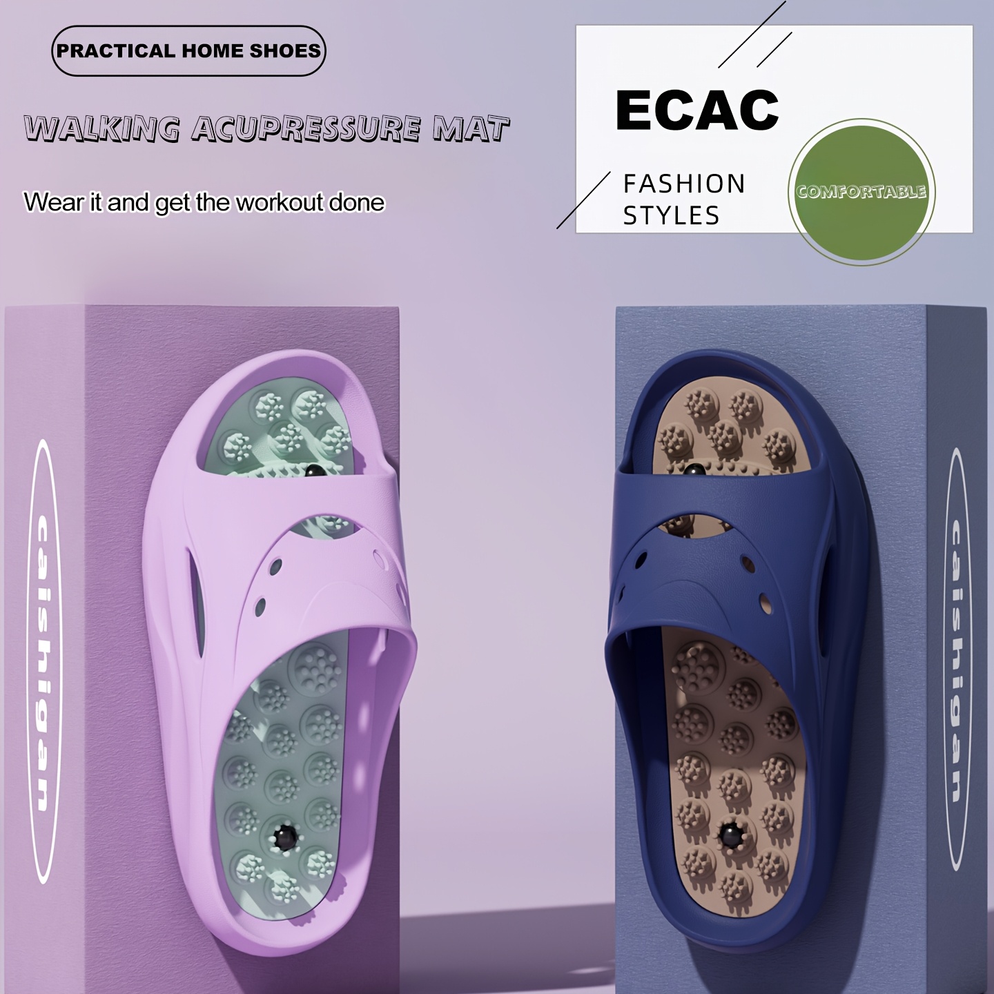 女性男性用EVAマッサージスリッパ厚底バスルームスライド滑り - Men'S Shoes Slip On のレビューと価格