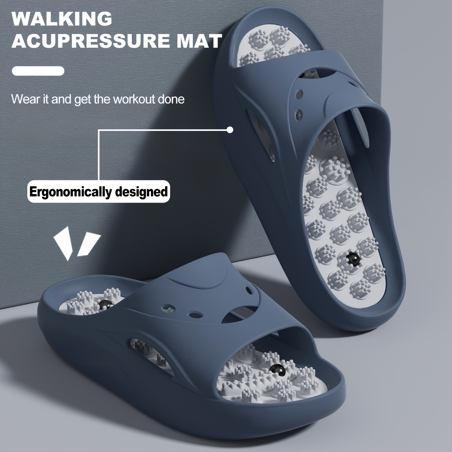 女性男性用EVAマッサージスリッパ厚底バスルームスライド滑り - Men'S Shoes Slip On のレビューと価格