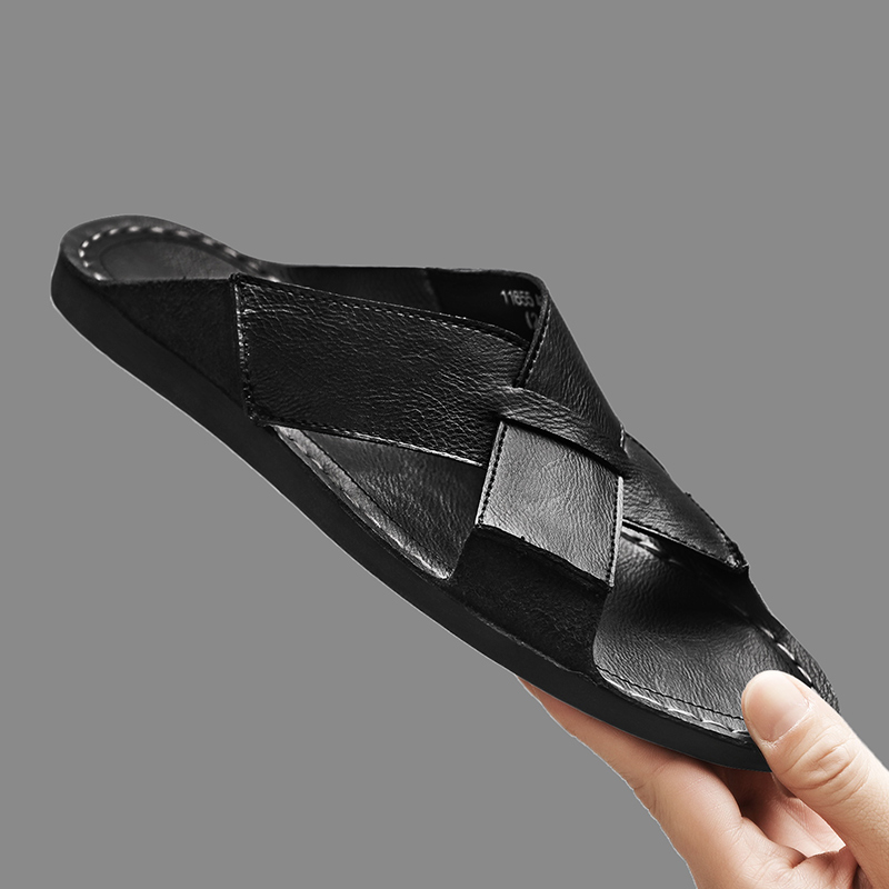 ファッション本革メンズスリッパ夏の男のサンダル屋外ビーチシュ - Men'S Shoes Hugo Boss のレビューと価格