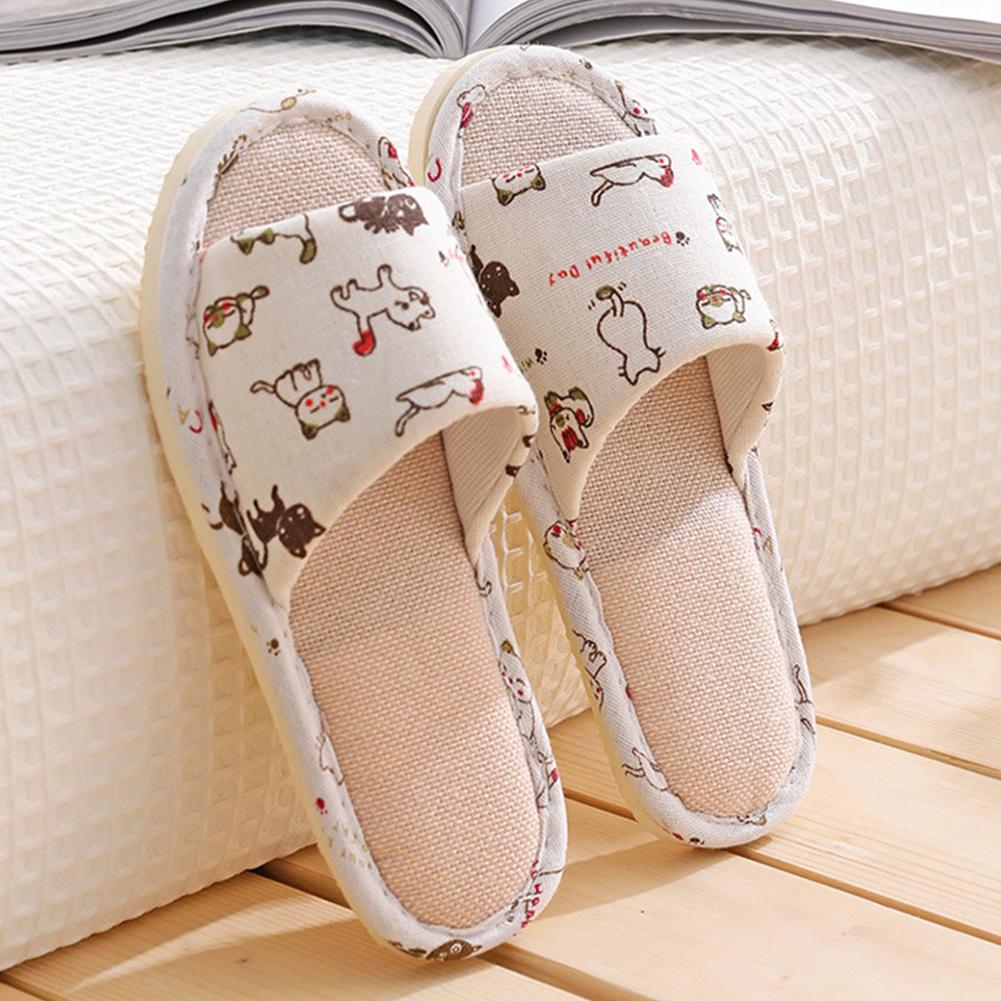 女性用亜麻スリッパ、ホームスリッパ、リネンサマースリッパ、軽 - Men'S Shoes Slip On のレビューと価格