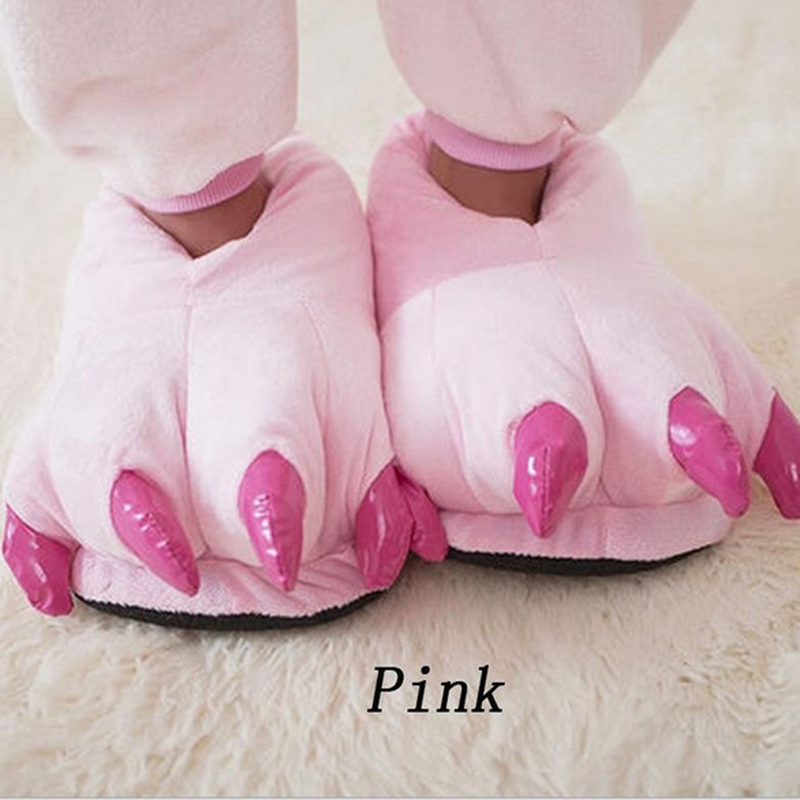 冬用暖かいソフト室内スリッパ、男女兼用、面白い動物の足型、ク - Men'S Shoes To Women'S のレビューと価格