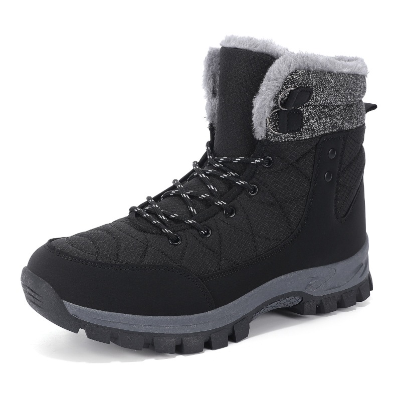 暖かい豪華な滑り止めアウトドアハイキングブーツ冬メンズスノー - Men'S Shoes Hiking のレビューと価格