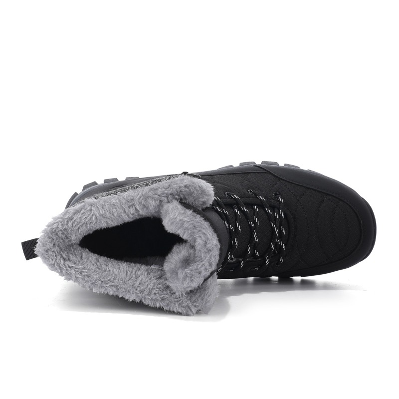 暖かい豪華な滑り止めアウトドアハイキングブーツ冬メンズスノー - Men'S Shoes Hiking のレビューと価格