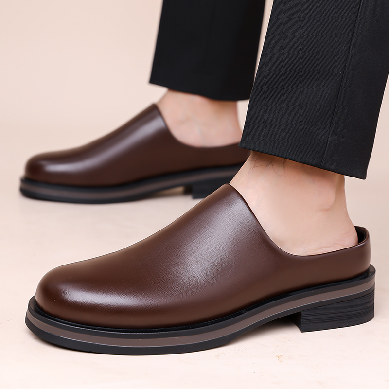 メンズスリッポンハーフスリッパ、厚底光沢カジュアルレザーシュ - Men'S Shoes Hugo Boss のレビューと価格