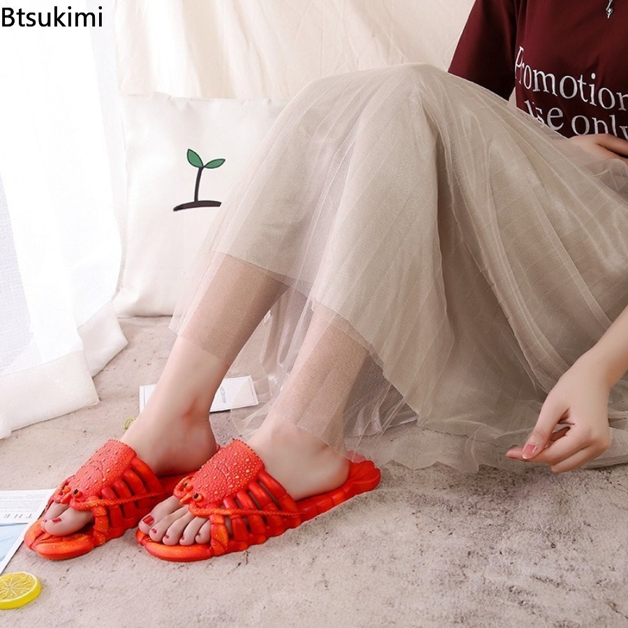 2026年新作 夏用 楽しい漫画風ロブスタースリッパ PVC - Men'S Shoes To Women'S のレビューと価格