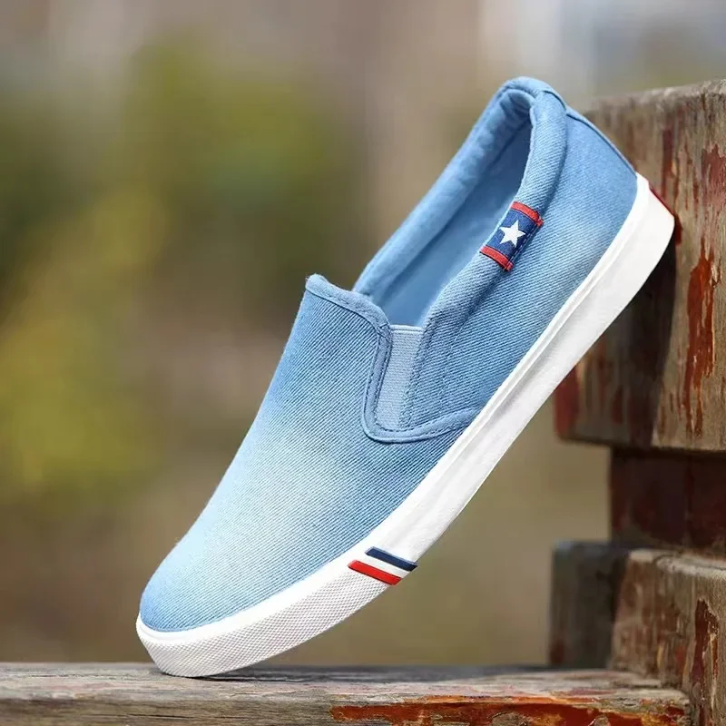デニムメンズキャンバスシューズスリッポンスニーカー男性フラッ - Men Shoes Vans のレビューと価格