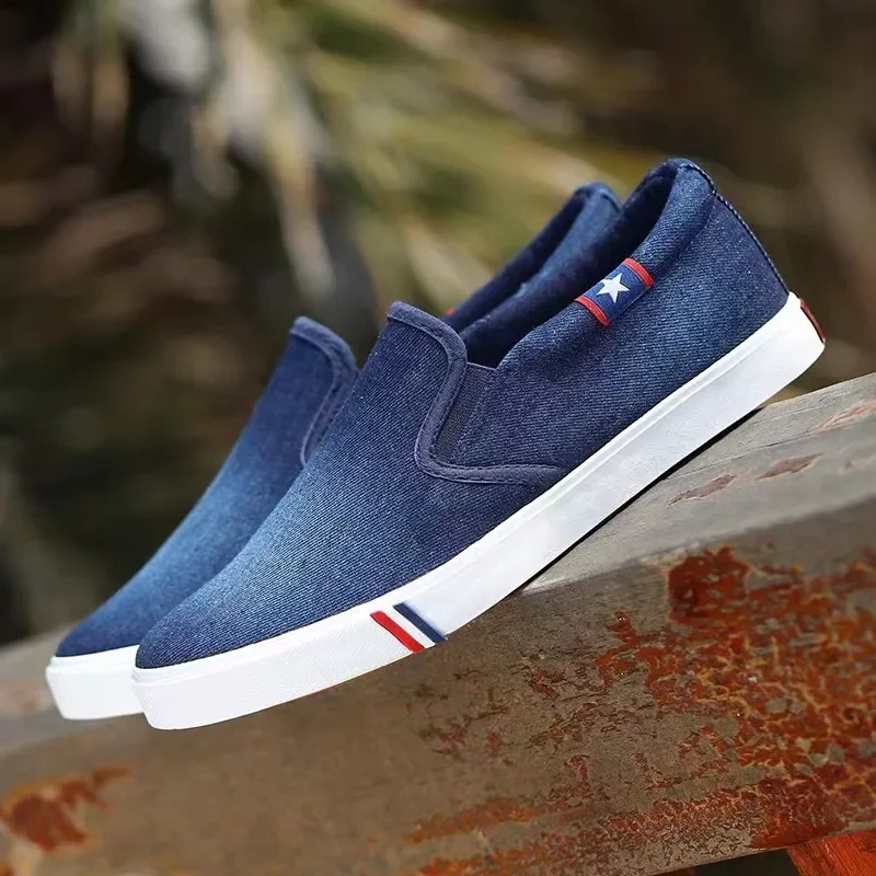 デニムメンズキャンバスシューズスリッポンスニーカー男性フラッ - Men Shoes Vans のレビューと価格