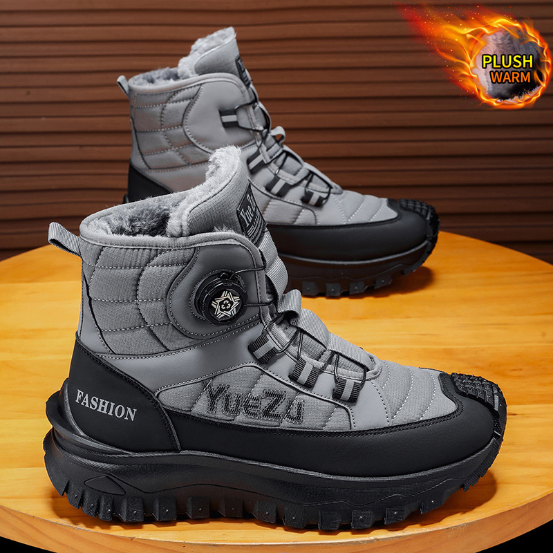 ビッグサイズメンズウィンタースノーブーツハイトップフリース裏 - Men'S Shoes Hiking のレビューと価格