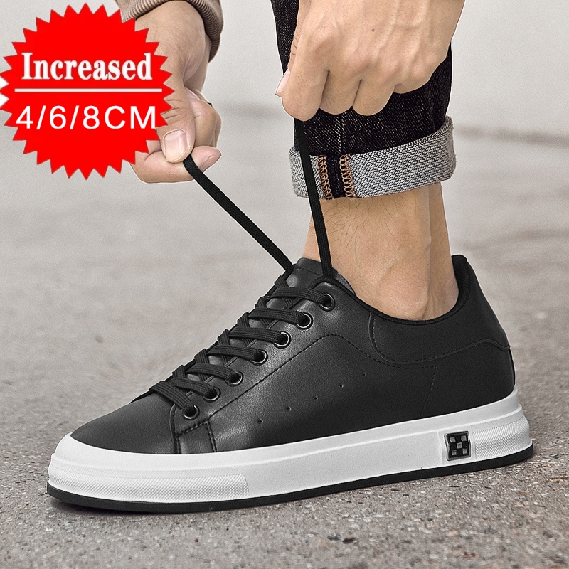 新しい高級メンズエレベーターシューズ目に見えない身長増加 4 - Men'S Shoes Black And White のレビューと価格