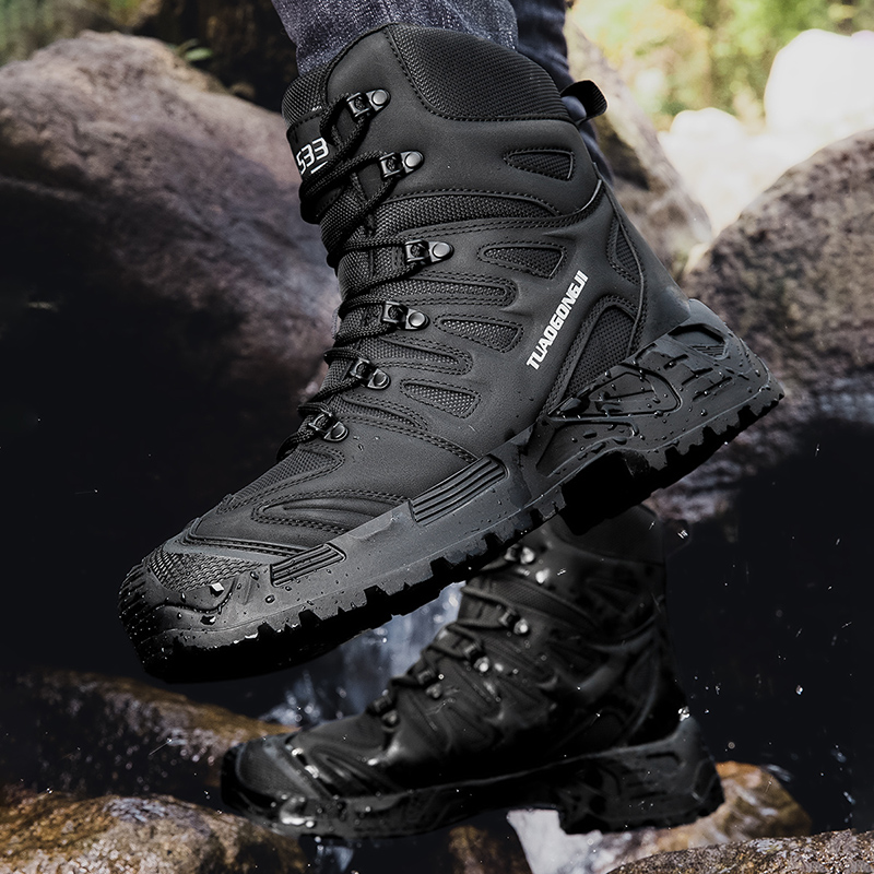 メンズ大型アウトドア戦術訓練ハイキングシューズ（野外訓練・荒 - Men'S Shoes Hiking のレビューと価格