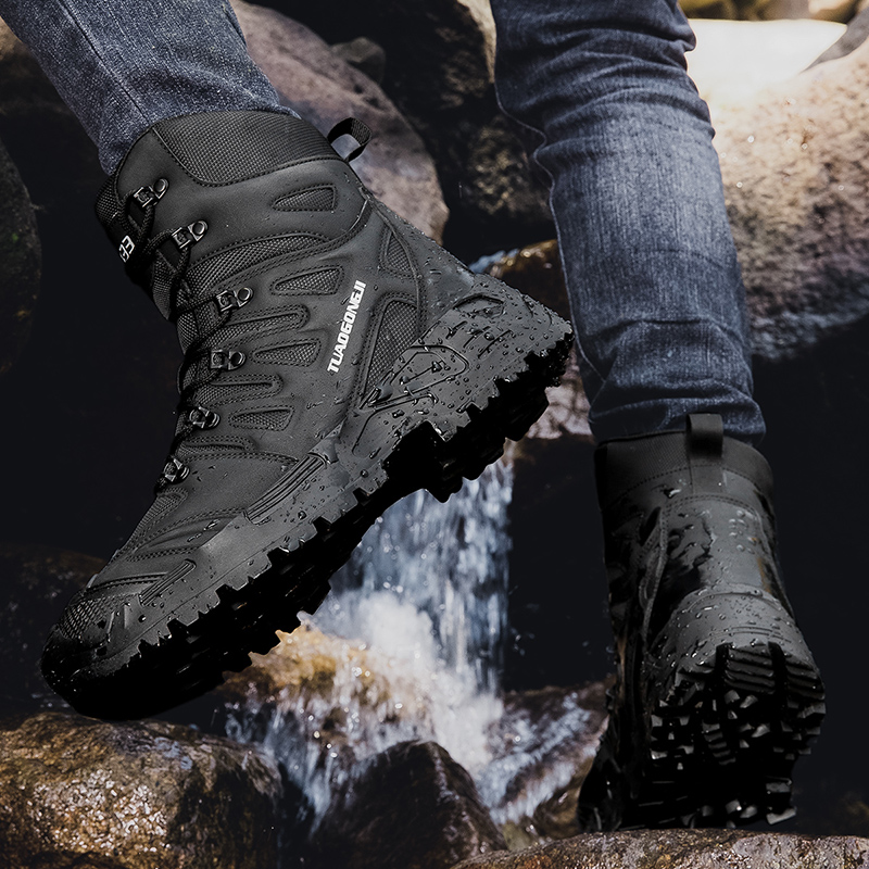メンズ大型アウトドア戦術訓練ハイキングシューズ（野外訓練・荒 - Men'S Shoes Hiking のレビューと価格