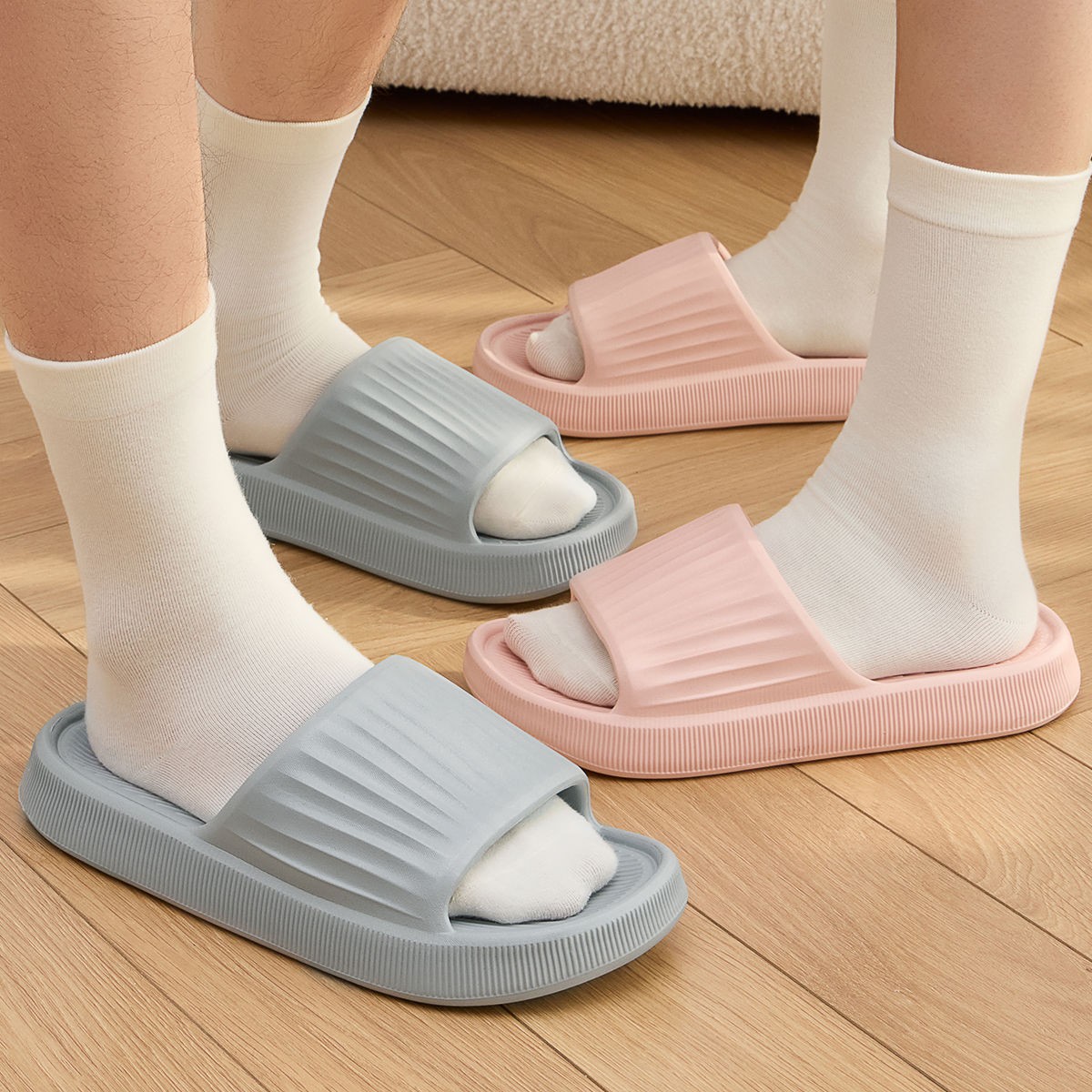女性用サマーサンダル、滑り止めEVAソフトソールシャワースリ - Men'S Shoes With Platform のレビューと価格